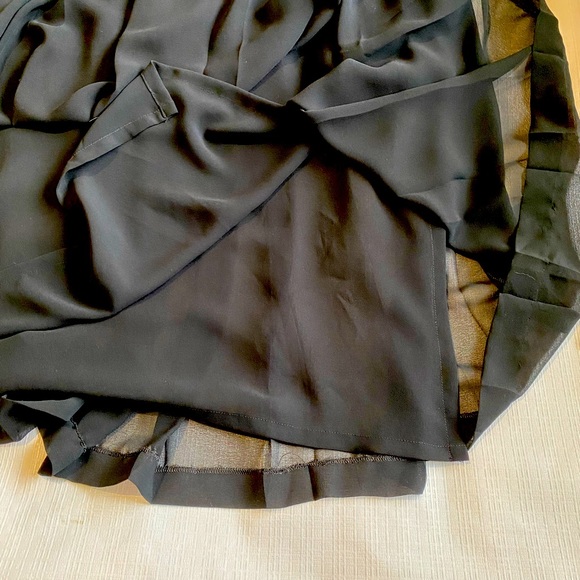 Lisa Ho Pleated Midi Maxi Skirt Lined Gold Button Detail Size 12 Career Evening - Picture 11 of 11